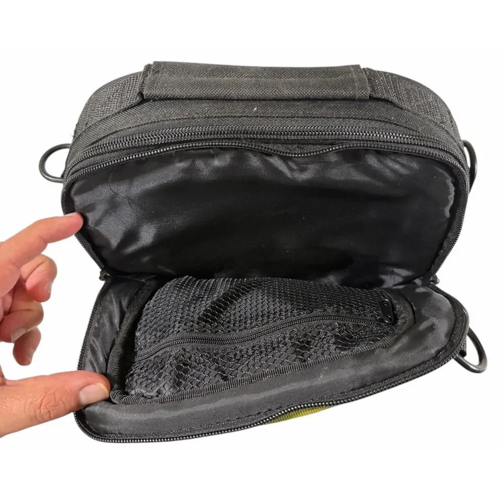 Case Logic Camera Camcorder Shoulder Bag Black Olive Green Padded Storage VNC-2